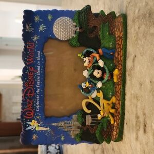 Disney World 2000 Celebration Picture Frame Mickey Donald Goofy